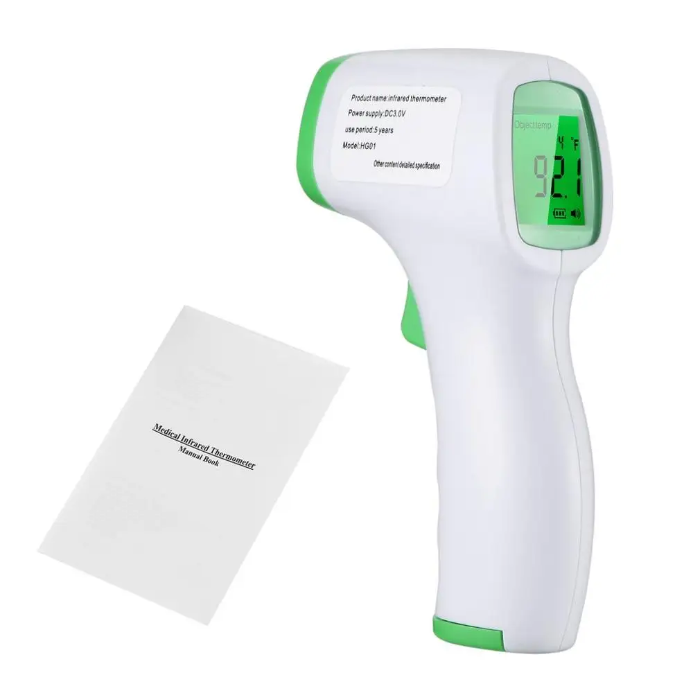 

Free Shipping Baby Thermometer Forehead Ear Non-contact Infrared Digital LCD Body Measure Adult Body IR Laser Temperature Gun