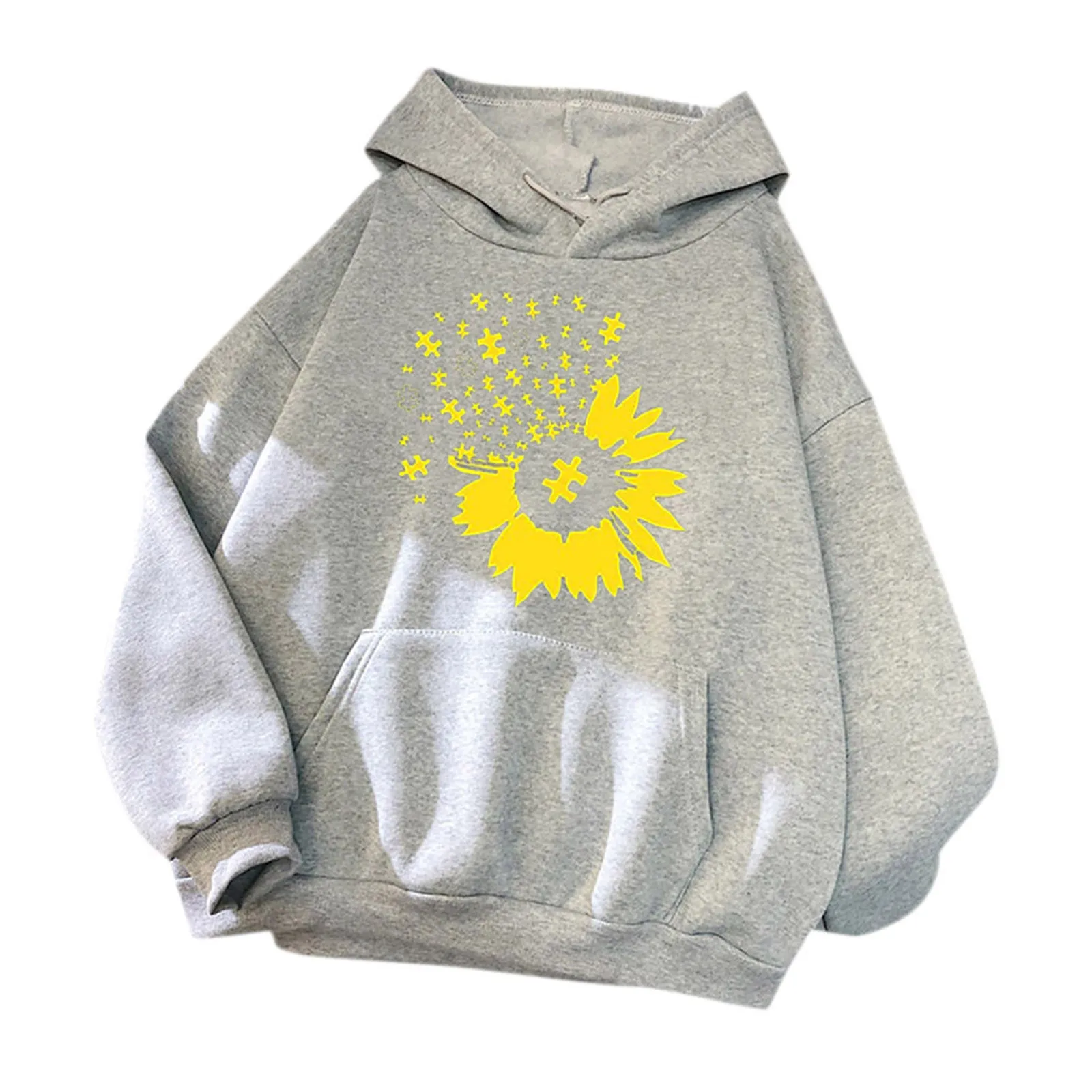 59# Women Hoodies Sweatshirt Casual Long Sleeve Flower Print Ladies Sweatshirts Tops Oversized Hoodies Sweatshirt Streetwear