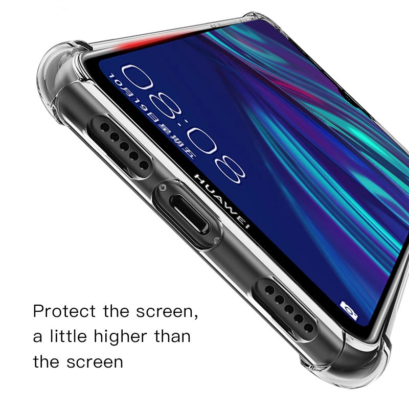 Прозрачный противоударный чехол-подушка безопасности для телефона Huawei Honor 7C 7A Y6 Y7