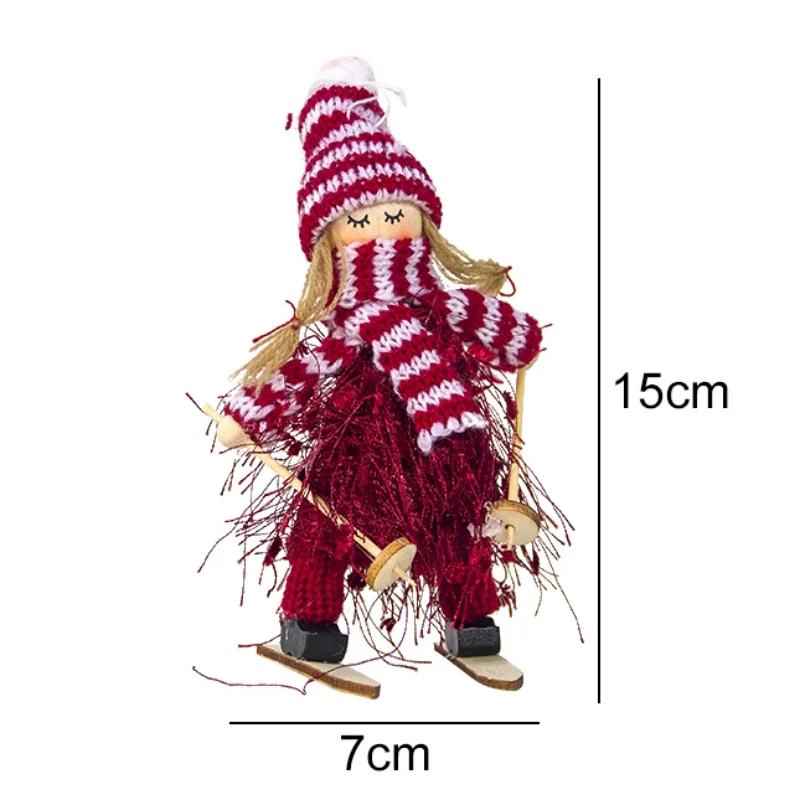 Рождественские кулоны декоративные вязаные куклы ангелы подвесная фигурка