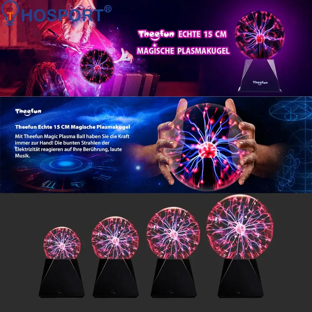 

Новинка, волшебный плазменный шар, 12 В, светодиодный ночсветильник, плазменный шар, Сенсорная лампа, Детский Светильник, домашний декор, под...