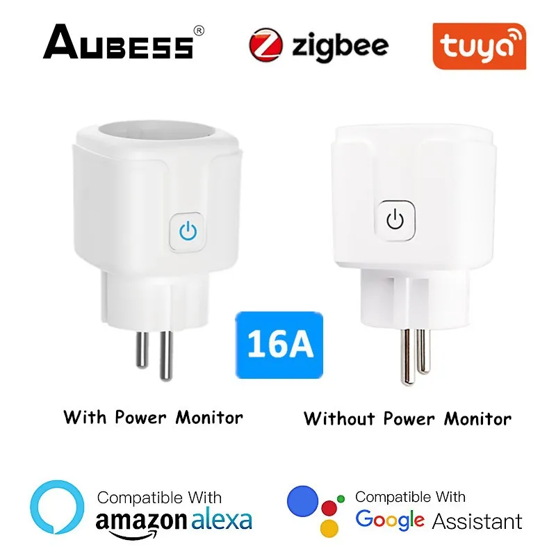 

Смарт-розетка Zigbee, 16 А, с голосовым управлением и таймером