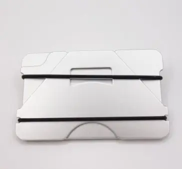 silver2 Брендовый алюминиевый тонкий держатель для карт ID Bank, кошелек для Карт RFID, чехол для кредитных карт, минималистичные мужские кошельки, мини кошелек для путешествий, Органайзер - Цвет: silver2