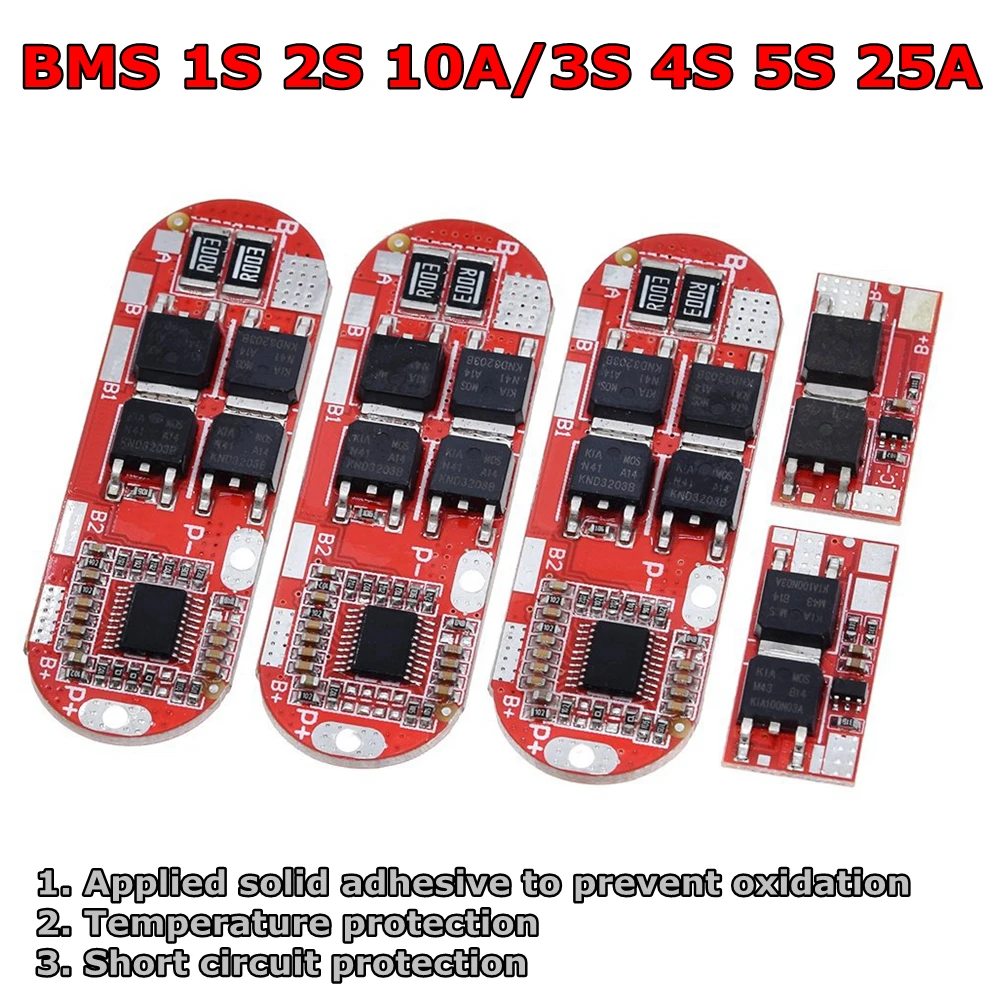 Bms 1s 2s 10a 3s 4s 5s 25a 18650 литийполимерное литийионное литий Батарея защита модуль
