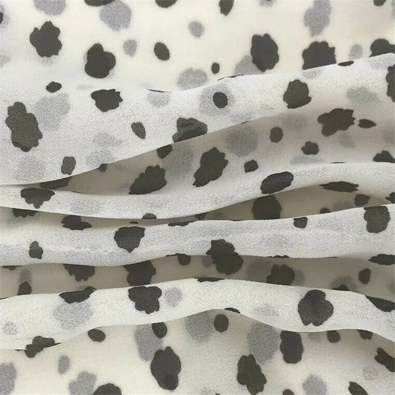 Женская шифоновая блузка с длинным рукавом принтом | одежда