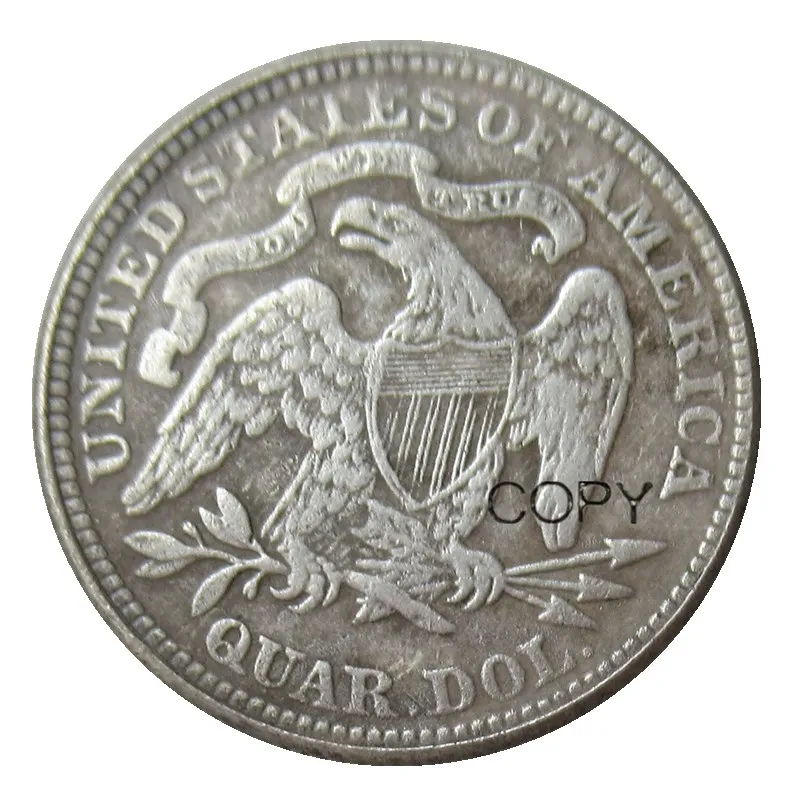 

US 1875 P/CC/S Seated Liberty Quater Dollar Silver Plated Copy Coin