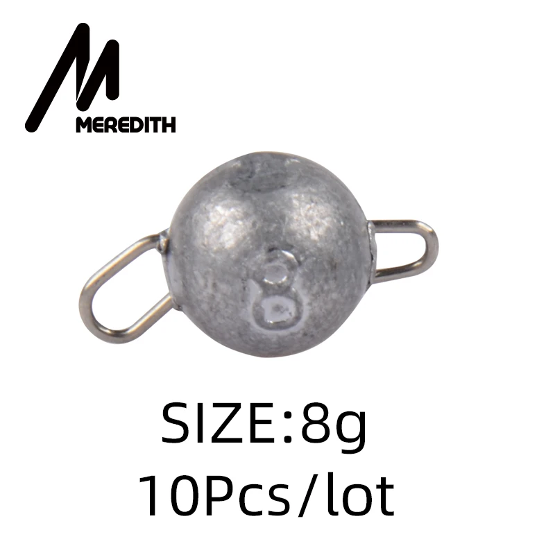 MEREDITH 10 шт./лот рыболовное грузило вес грузила 2 г-18 г грузило соединитель крюка быстросъемное литье рыболовное грузило пуля Рыбалка - Цвет: 8g