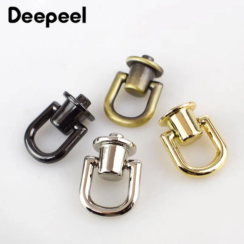 5/10 шт. круглая голова кольцо в виде буквы D Сумочка с заклепками боковой зажим