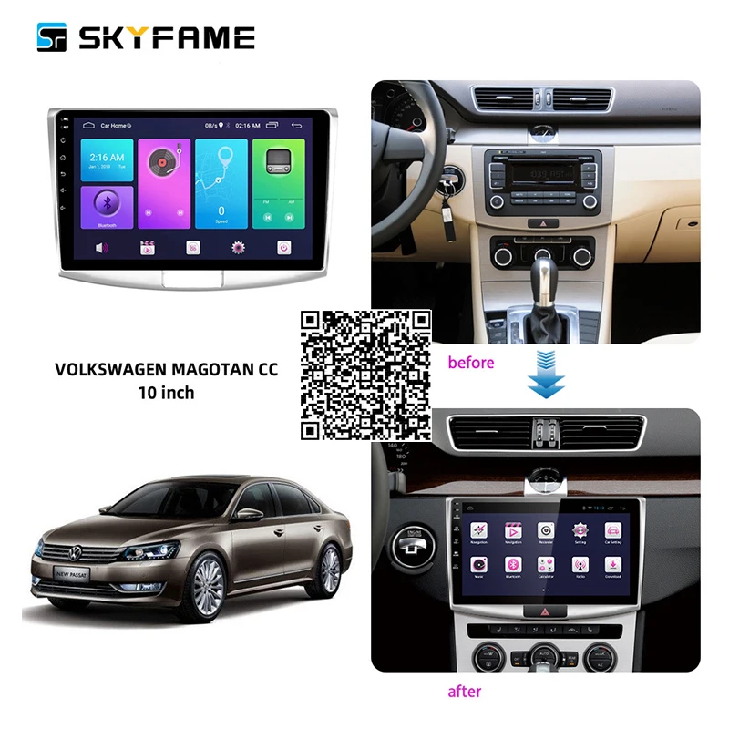 

SKYFAME 4 + 64G авто Радио стерео для VW Magotan CC 2007-2015 Android мультимедиа Системы gps-навигация, dvd-плеер
