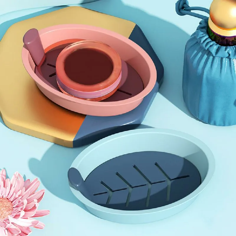 

Двойной дренаж для мыла, креативный держатель мыла в форме листа, легко чистится, быстро сохнет, аксессуары для ванной комнаты