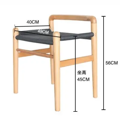 Wishbone Dining Stool Natural Hemp Cord Seat Footstool Ottoman or Wooden Makeup Indoor Home Furniture Modern Design | Мебель