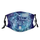 Забавная крутая Тканевая маска Time And Space Storm Dr Who Tardis Pop Culture, ТВ-сериал, ТВ-шоу, художественная синяя коробка харманоу Джик