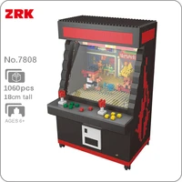 zrk 7808 fighting video game machine black 3d model building blocks kit diamond magic diy mini bricks toys for kids gift 1060pcs