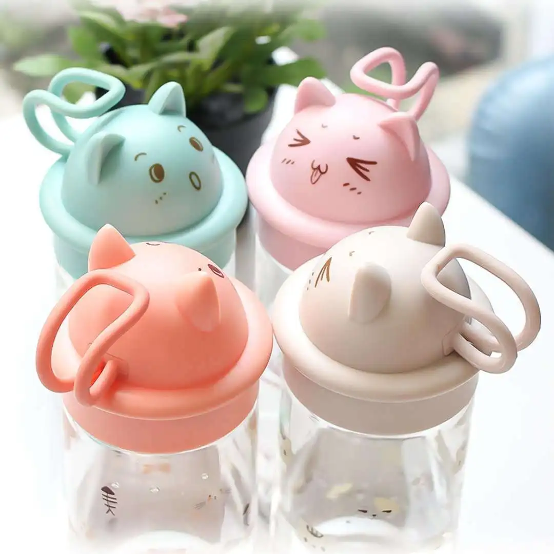Бутылка для воды с милым мультяшным котом креативной формы большой емкости