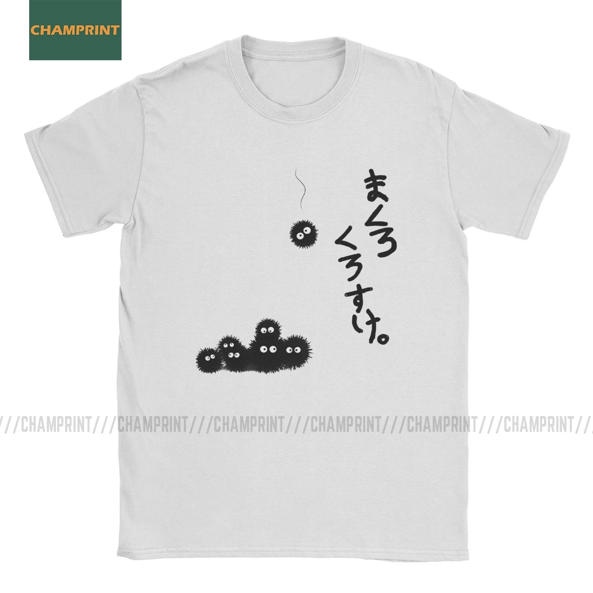 Футболки My Neighbor Totoro Soot Sprites мужские футболки Miyazaki из аниме японского манга ghiали