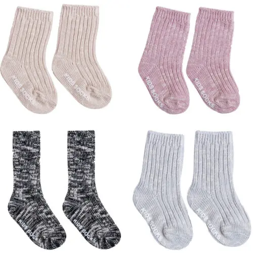 Модные милые детские Нескользящие носки для маленьких девочек теплые зимние