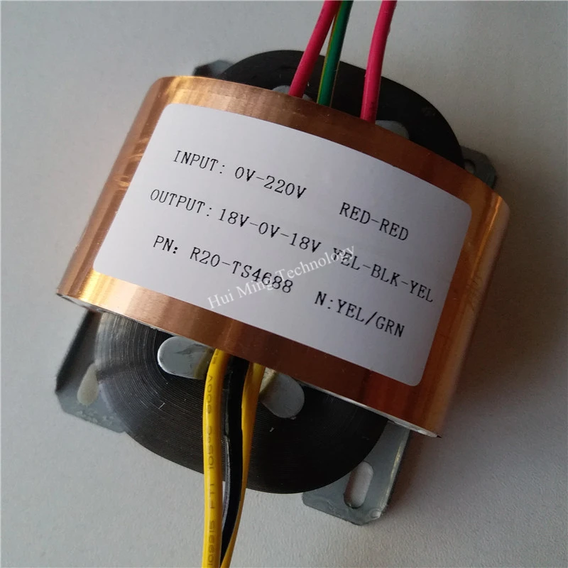 18V 0 0.8A трансформатор R Core R20 30VA пользовательский 220 В вход двойной 18 в медный щит