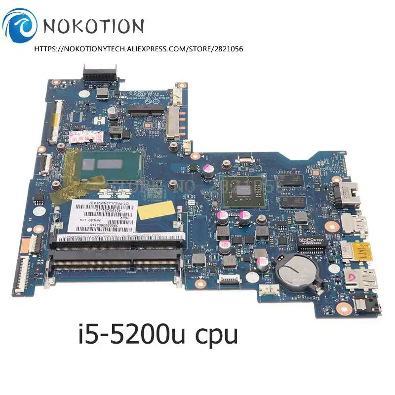 Материнская плата NOKOTION для ноутбука HP Pavilion 15-AY 15-AC SR23Y I5-5200U R5 M330 GPU AHL50 ABL52 LA-C701P 815245-501