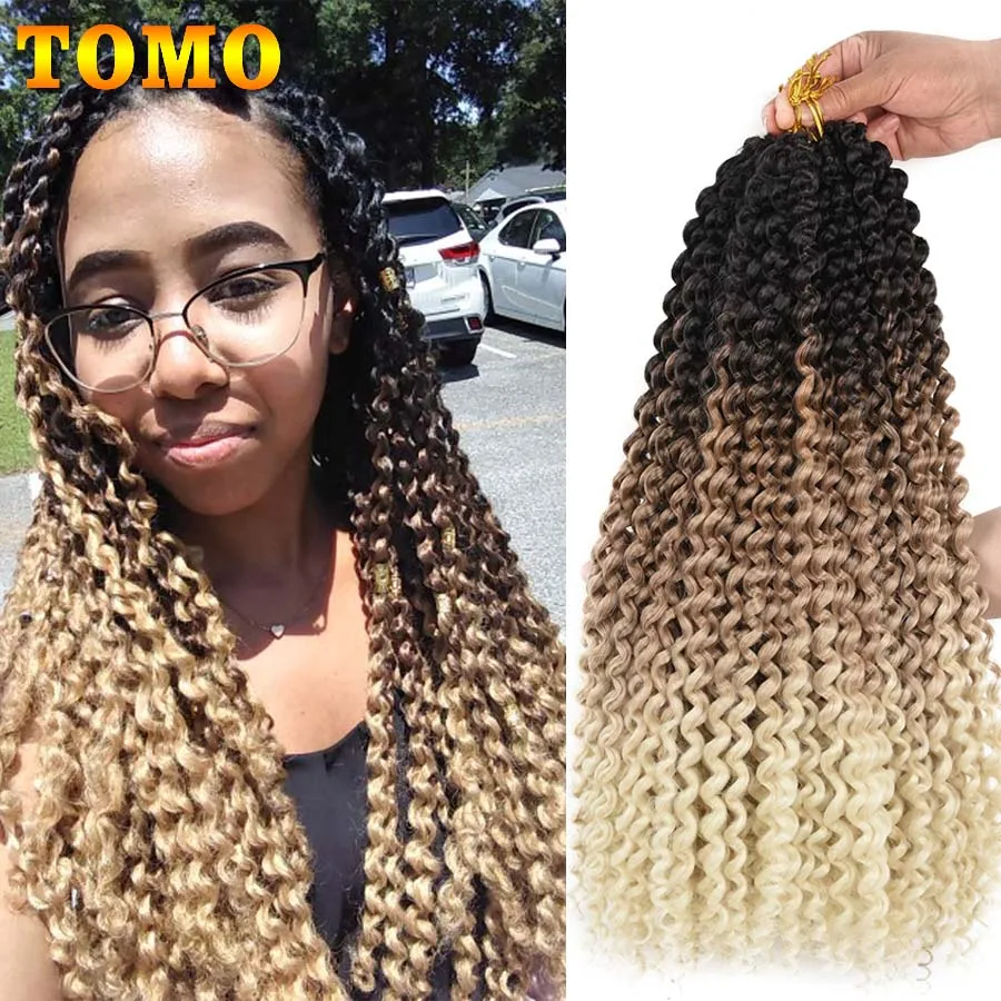 TOMO Passion Twist Hair Freetress Water Wave Crochet Braids For Black Women Long Bohemian Synthetic Braiding Hair Extensions