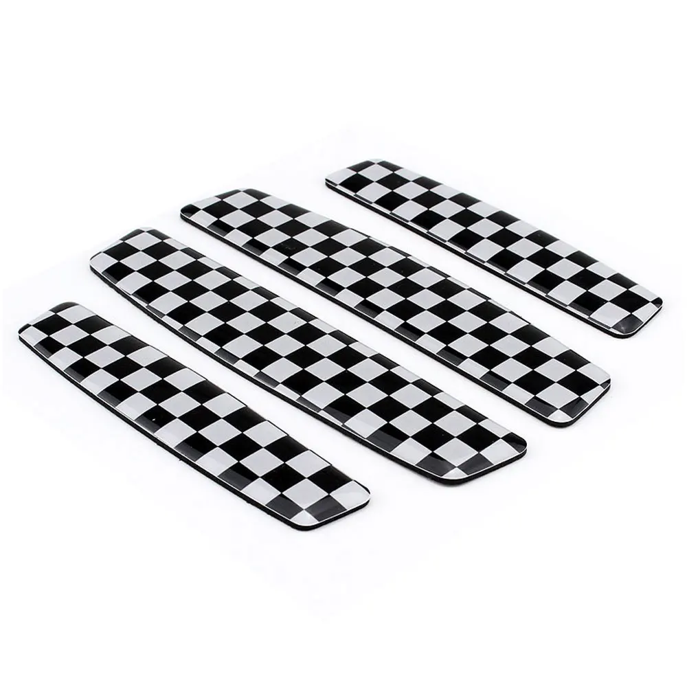 4 шт./компл. защитные щитки для края автомобильной двери Черно белая наклейка