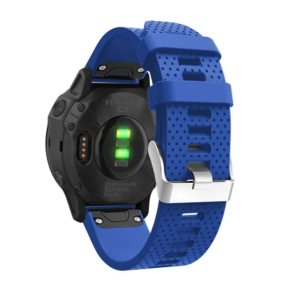 pin blue 20 мм ремешок для часов Garmin Fenix 6S часы с быстрым выпуском легко подходят силиконовый ремешок на запястье ремни для Garmin Fenix 5s Plus ремень - Цвет: pin blue