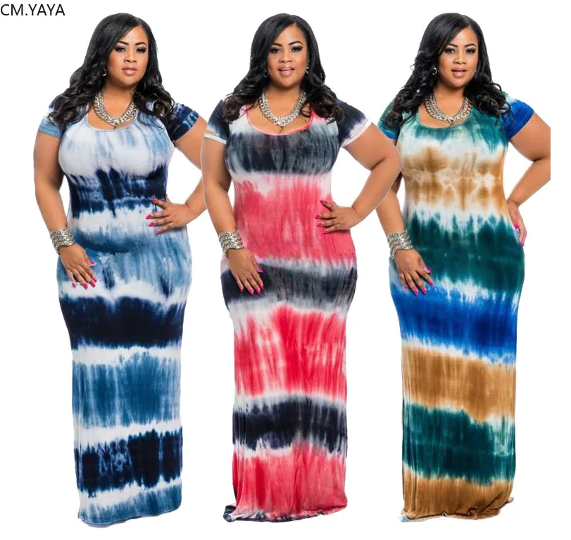 Летнее Длинное Платье Макси размера плюс L-4XL женские вечерние платья с коротким