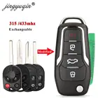 jingyuqin315433MHz 4D63 Upgraded Flip Remote Key for Ford Escape Focus C-Max Transit F250 F350 F450 F550 HU101FO38 OUCD6000022