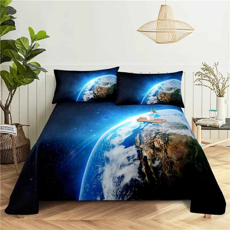 

Постельное белье из полиэстера с цифровой печатью Star 0,9/1,2/1,5/1,8/2,0 м, простыня с наволочкой, Комплект постельного белья с принтом