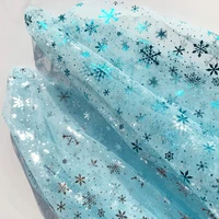 1yard 150cm wide rainbow silver snowflake tulle fabric diy handmade fabric for baby dress wedding birthday bouquet supplies