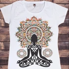 Женская футболка, новинка 2021, азтек, Йога Тренировка, Будда, чакра, медитация, дзен, Хобо, бохо, мирный Топ, женские футболки, женская одежда
