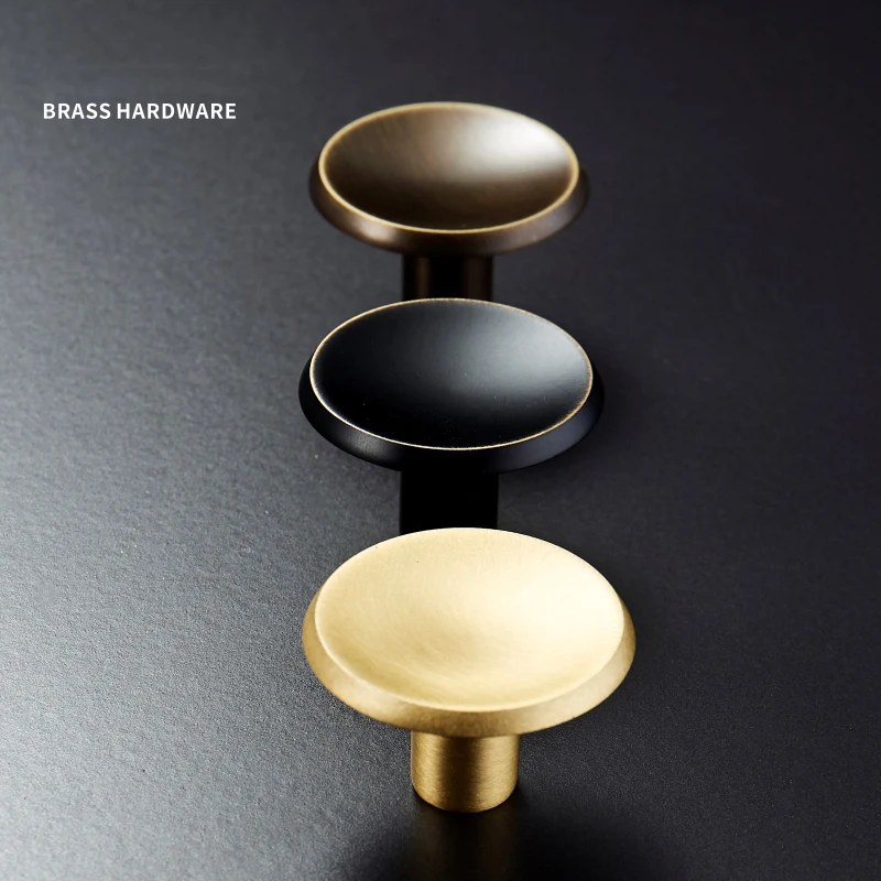 Золотые латунные круглые дверные ручки шкафа и для мебели ящика выдвижные 33