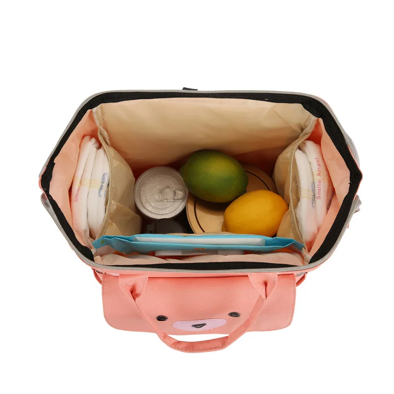 

Diaper Bag New Fashion 2019 Stereo Waterproof Wear Resistant Anti Theft Burden Relieving Backpacks Bear Powder Blue Casual