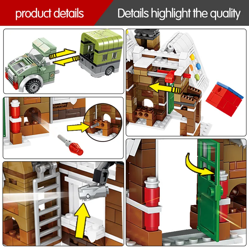 785 шт. Детский конструктор Зимняя деревня | Игрушки и хобби