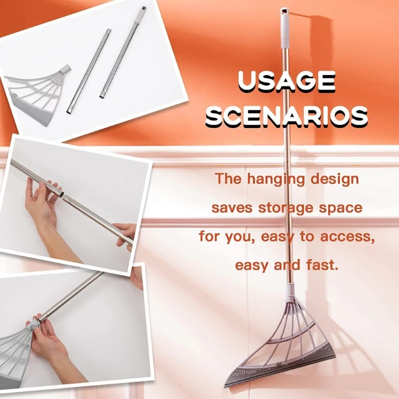 

Easy to Clean Strong Density PP Material Multifunction Magic Broom for Home Non-slip Handle 2-in-1 Sweeper Easily Dry