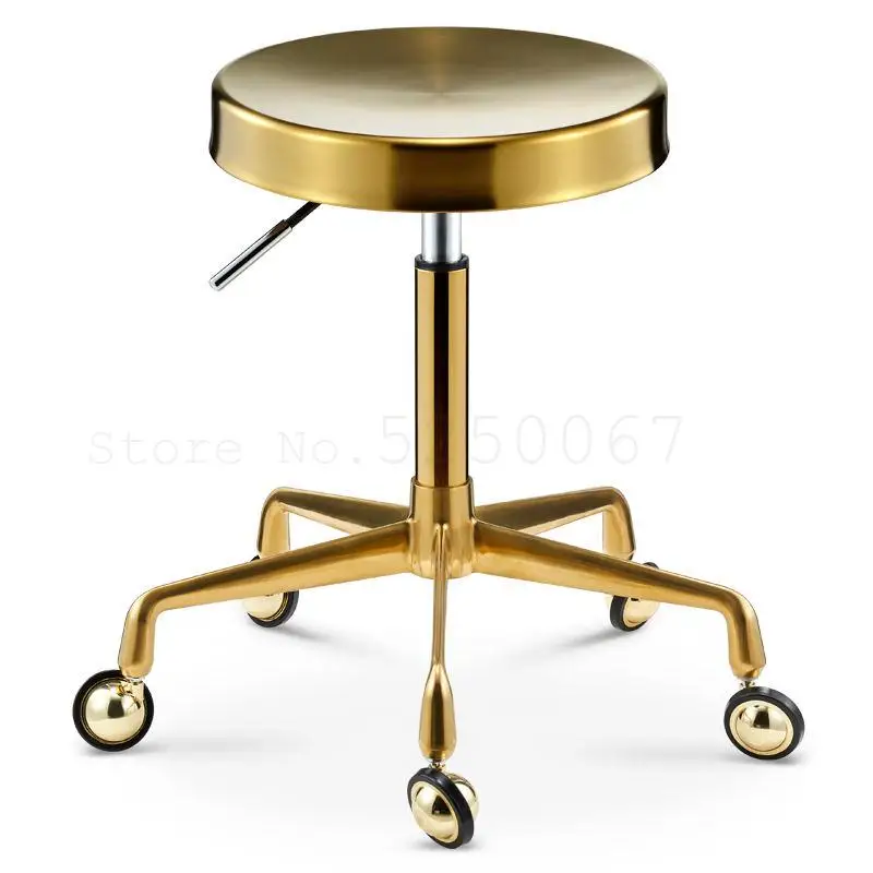 Рабочая скамейка из нержавеющей стали круглая стойка для парикмахерской не