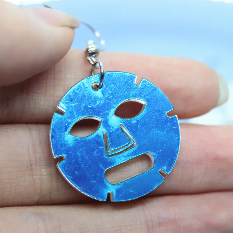 Женские акриловые сережки-маски Забавные милые зеркальные серьги уникальные