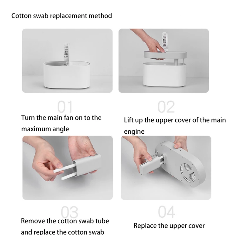 

Desk Fan,Air Circulator Fan with Cool Mist Humidifier 1.6 L Mute Fan,3 Speeds,Personal Table Cooling Fan for Home&Office