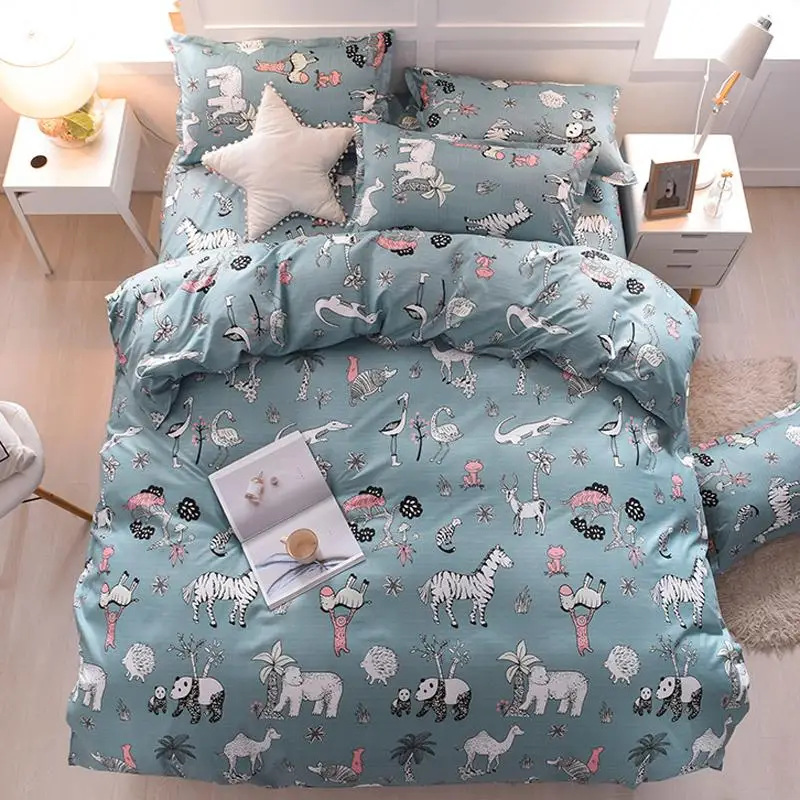 Комплект постельного белья из 56 предметов с рисунком панды крокодила верблюда