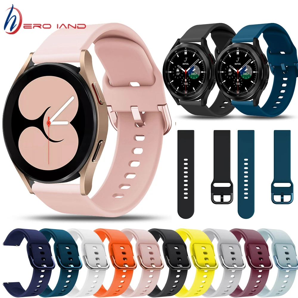

20mm Sport Watchband Strap for Samsung Galaxy Watch 4 40mm 44MM Smart Watch Band Belt Straps for Samsung Galaxy Watch4 42mm 46mm