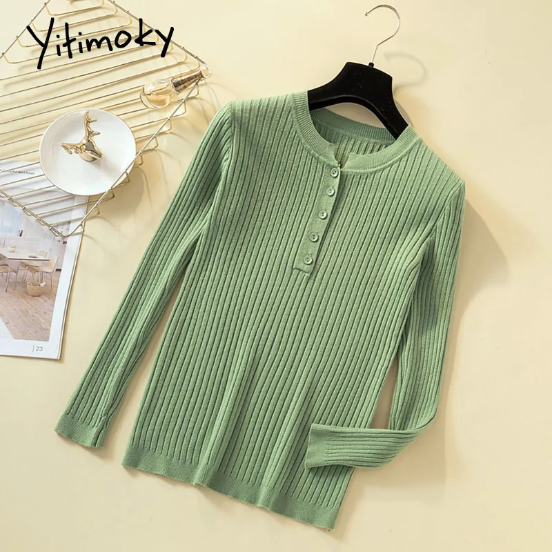 Зеленый зимний женский свитер одежда свитера Мода 2018 пуловеры полный o-образный