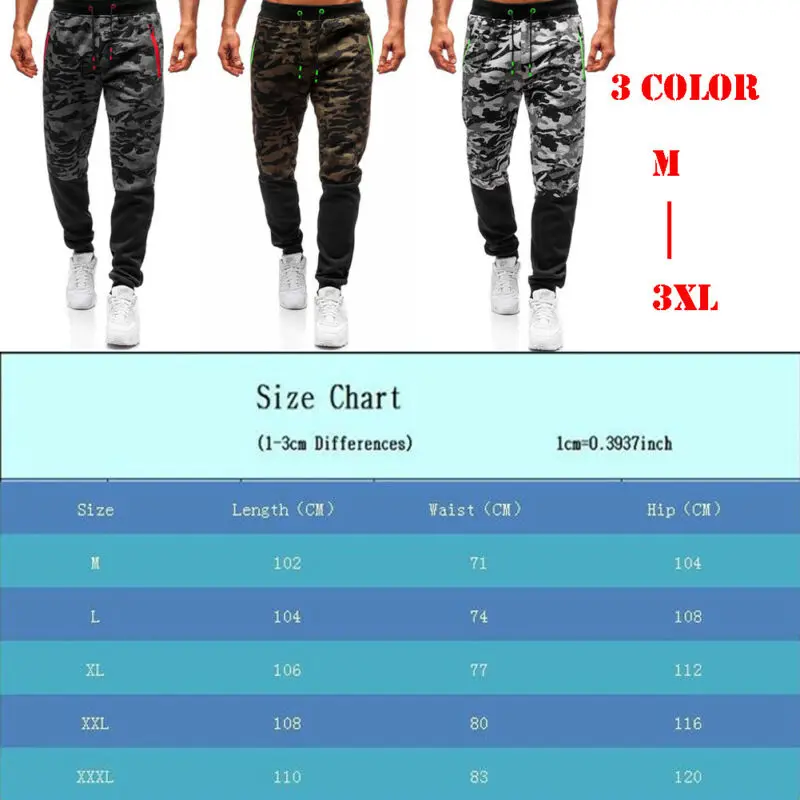 

Gothic Men Camouflage Cargo Pants Sport Casual Military Camo Trousers Drawstring Fitness Workout Joggers Male Gym Cargo Pants