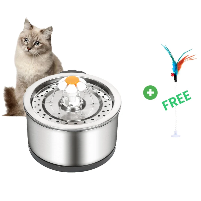 2. Дозатор воды для домашних животных 5 л из нержавеющей стали