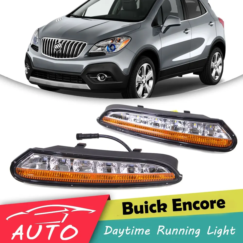 DRL для Buick Encore 2012 2013 2014 2015 Светодиодные Автомобильные дневные ходовые огни