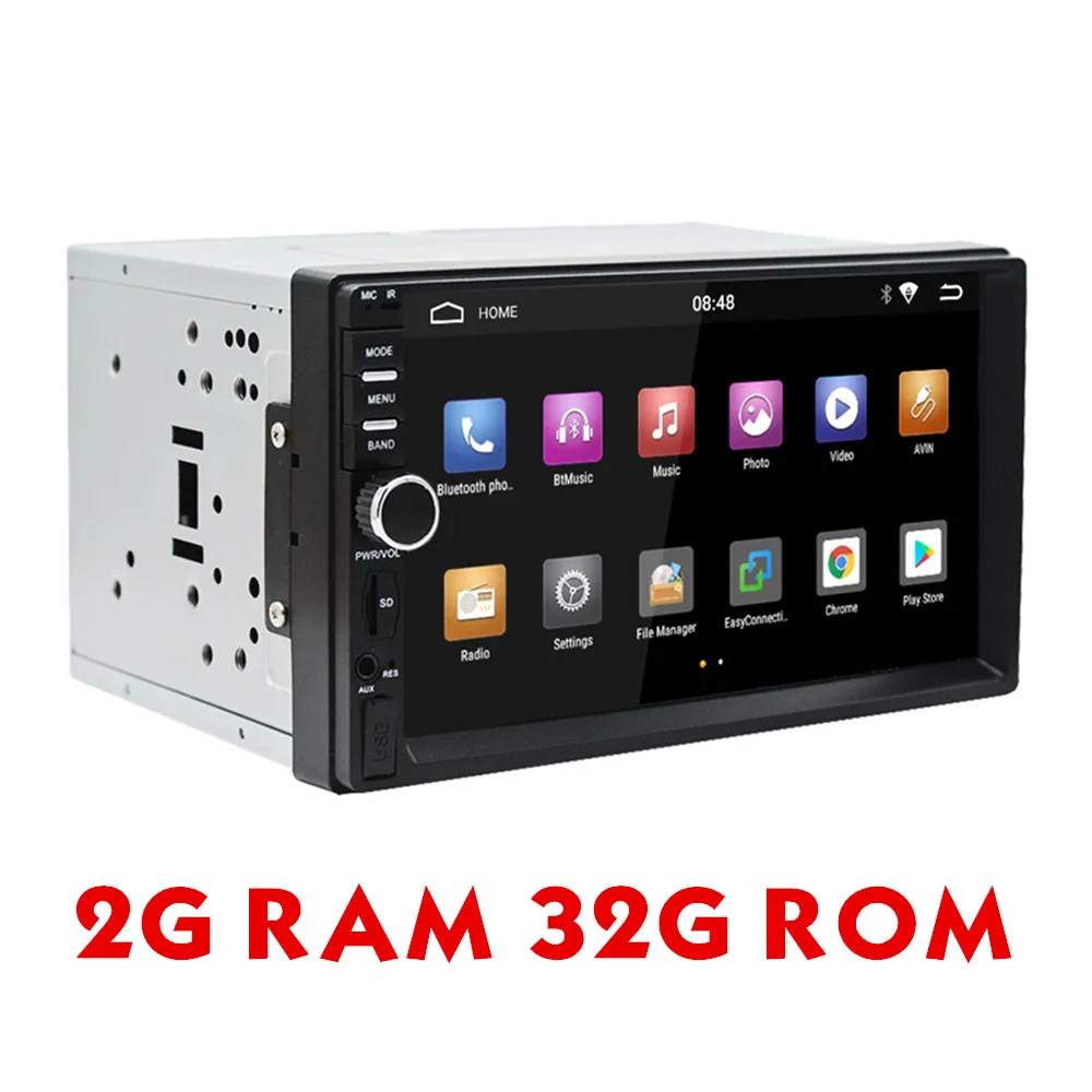 2G 32G Panlelo 2 Din автомагнитола Android 9 gps плеер 7 дюймов Авторадио встроенный Wifi RDS Android 9,0 радио 2G ram для Honda hyundai - Цвет: 2G 32G