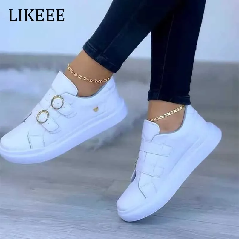 

Sports Shoes Women's Sneakers Casual Womens Shoes New Round-headed Platform Flats Ladies Shoes Flat Heels Low-top Female Shoes