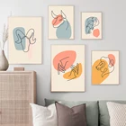 Абстрактные постеры знаков зодиака в стиле бохо, печать женских линий, живопись на холсте, животное, настенное искусство, картина в скандинавском стиле, украшение для дома