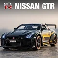 Модель спортивного автомобиля Nissan GTR R35 в масштабе 1:32, литой автомобиль из сплава, гоночная модель, детское украшение, Коллекционная модель, игрушка - фото
