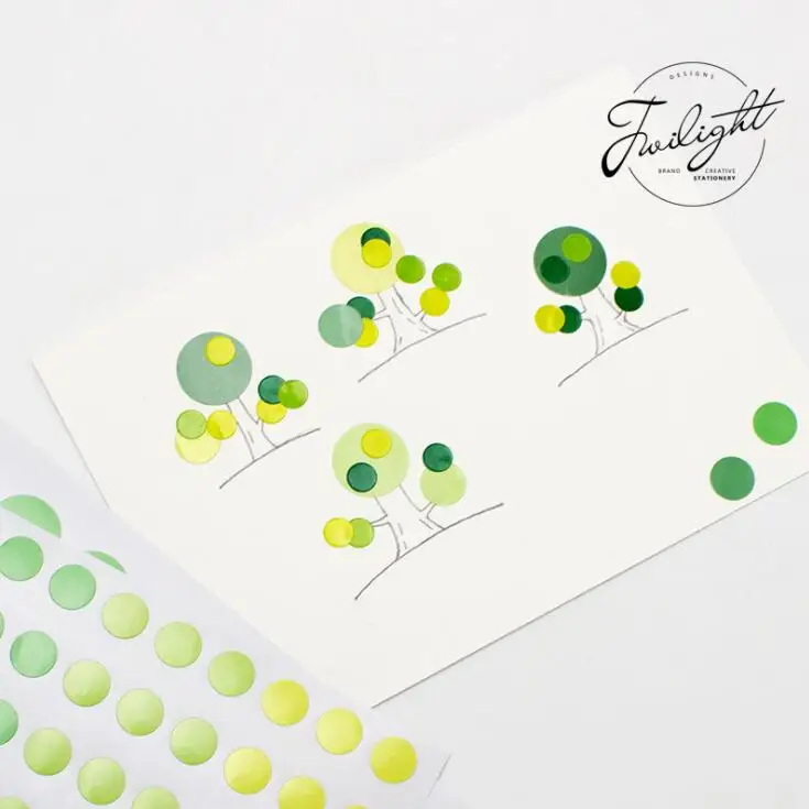 2020 6 Φ 3 разных размера красочные точки декоративные Стикеры для рукоделия