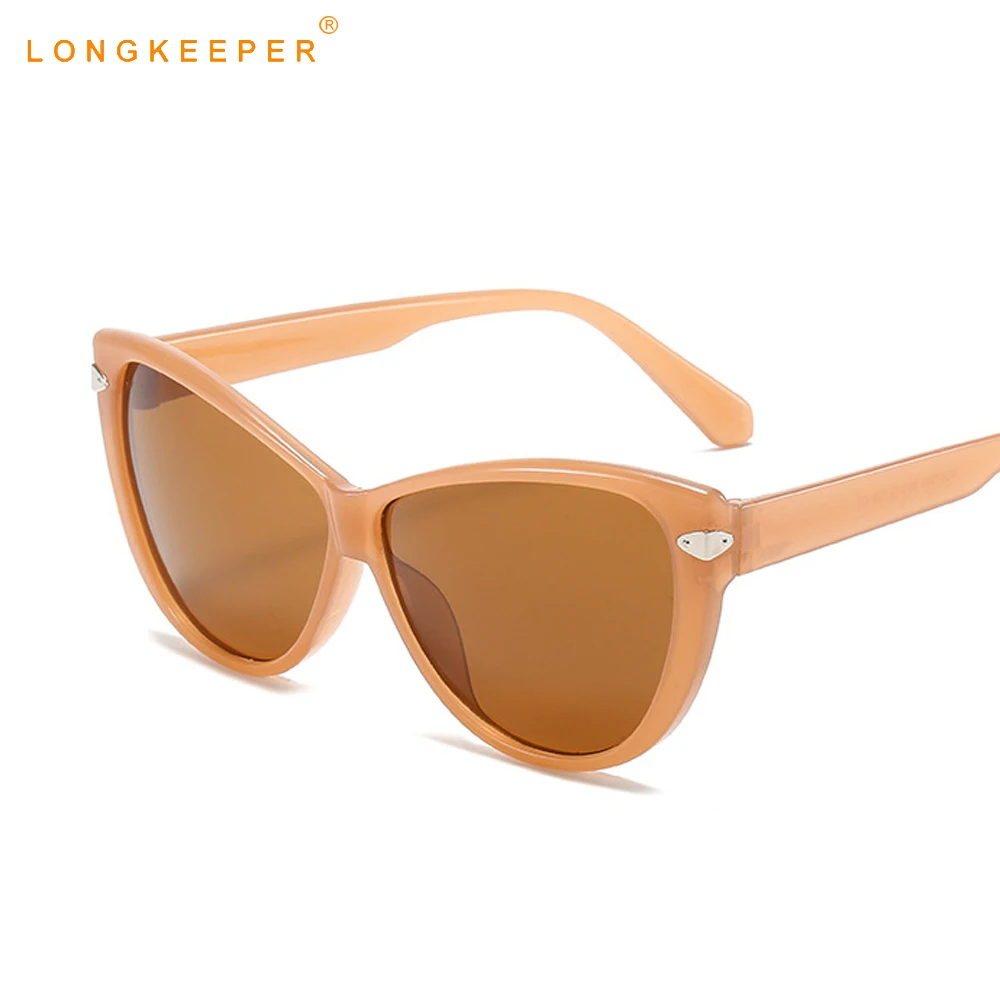 

LongKeeper 2021 New Women's Sunglasses Retro Cat Eye Sun Glasses Ladies Brand Designer Fashion Travel Oculos De Sol Feminino