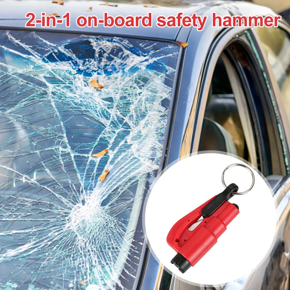 

Portable Self Defense Stab Cone Window Breaking Hammer Car Window Glass Breaker Seat Belt Cutter Emergency Escape Rescue